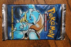 1999 Pokemon Base Set Unlimited Booster Pack Blastoise WOTC NEW and Sealed - Image 1