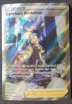 Cynthia's Ambition GG60/GG70 Crown Zenith: Galarian Gallery Holo NM Pokemon - Image 1