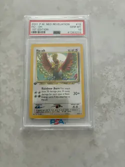 2001 POKEMON NEO REVELATION 1ST EDITION #18 HO-OH PSA 10 - Image 1