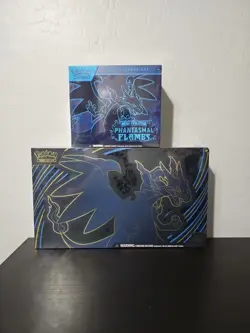Pokemon TCG Mega Evolution Phantasmal Flames Elite Trainer Box and charizard upc - Image 1