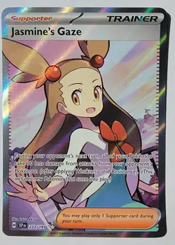 Jasmine's Gaze 2024 Pokemon #233 ULTRA RARE - Surging Sparks - NEAR MINT - MINT! - Image 1