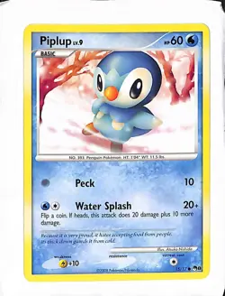 Piplup - 15/17 - POP Series Promos 8 - Regular - Pokemon TCG 2008 Vintage - Image 1