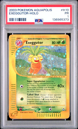 PSA 1 2003 Aquapolis Exeggutor Holo Foil H10/H32 E-Reader Series Pokemon WOTC - Image 1
