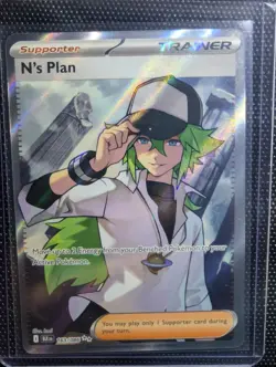 163/086 N’s Plan IR BLACK BOLT POKEMON TCG TRAINER - Full Art Illustration Rare - Image 1