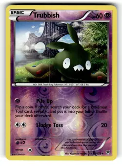 Pokemon: Plasma Storm Trubbish (63) #63/135 Uncommon,Reverse Holo .VO5 - Image 1