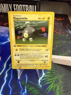 Pokemon TCG Magnemite Base Set 53/102 1st Edition Shadowless - Image 1