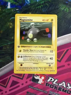 Pokemon TCG Magnemite Base Set 53/102 1st Edition Shadowless - Image 3