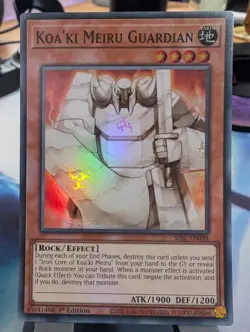 YuGiOh! Koa'Ki Meiru Guardian SESL-EN048 Super Rare 1st Ed - Image 1