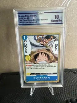 Sorry I'm dead C EB01-029 Extra Booster Memorial One Piece GRADED CCG 10 - Image 1
