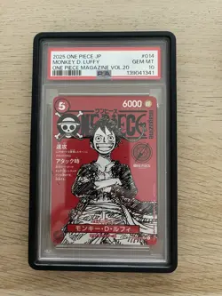 MONKEY D. LUFFY 2025 ONE PIECE JAPANESE VOL.20 SUPER RARE D #ST21 PSA 10 Q6093 - Image 1