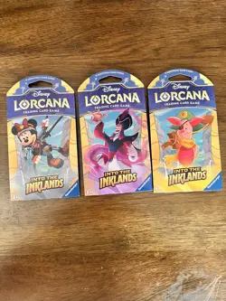 Disney Lorcana: Into the Inklands Sleeved Booster Packs (3 Booster Packs) TCG - Image 1