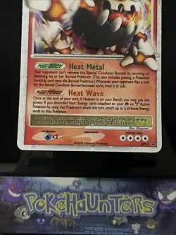 Pokemon Card Heatran LV. X DP31 Diamond & Pearl Black Star Promo Light Play - Image 3