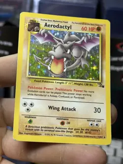 #3 Aerodactyl 1/62 Fossil 1999 Holo Rare WOTC Pokemon Card TCG - Image 4