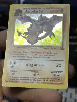 #3 Aerodactyl 1/62 Fossil 1999 Holo Rare WOTC Pokemon Card TCG - Image 5