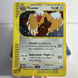 Pokemon TCG Fearow Expedition Base Set Reverse Holo Rare Card 11/165 - Image 1