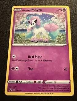 Galarian Ponyta SWSH013 Black Star Promo Cosmos Holo NM Pokemon Card English - Image 3