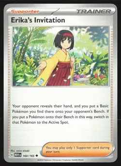 SV: Scarlet & Violet 151 Erika's Invitation #160/165 Uncommon Pokemon Card - Image 1