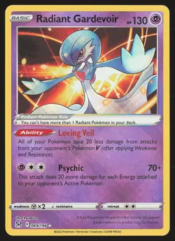 SWSH11: Lost Origin Radiant Gardevoir #069/196 Radiant Rare Pokemon Card - Image 1