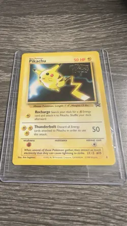Pikachu Pokemon Card WB Movie Black Star Promo Stamped 4 Vintage WOTC - - Image 1