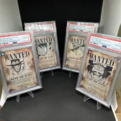 Luffy Ace Sabo Roger OP13 SEC SP Wanted Set. One Piece Cards Sequential PSA 10 - Image 1