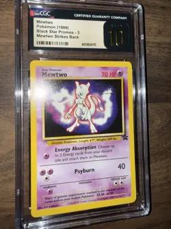 Pokemon TCG Mewtwo 3 WOTC Card Stamped Movie Promo CGC 10 Pristine Fast Shipping - Image 2