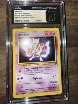 Pokemon TCG Mewtwo 3 WOTC Card Stamped Movie Promo CGC 10 Pristine Fast Shipping - Image 4