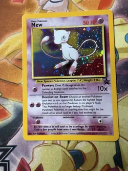 Pokemon Card Mew Holographic Black Star Promo #9 Card WOTC 1999-2000 NM - Image 3
