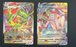 Rayquaza VMAX 111/203 FullArt Evolving Skies Pokemon Card + Duraludon 123/203 - Image 1