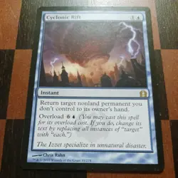 Mtg Cyclonic Rift VLP/NM Ravnica Commander Rare Magic Card - Image 1