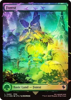 Forest #482 Chocobo Track Foil Full Art FINAL FANTASY Commander NM MTG - Image 1