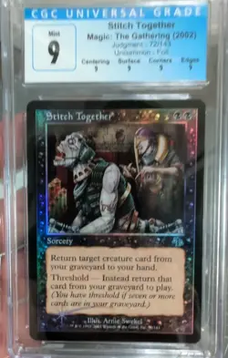MTG Graded CGC 9 Mint: STITCH TOGETHER (2002 Judgement FOIL) Magic Gatherin #TCG - Image 2