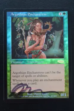 Magic The Gathering MTG ARGOTHIAN ENCHANTRESS FOIL #1 Judge Promo NM Near Mint - Image 1