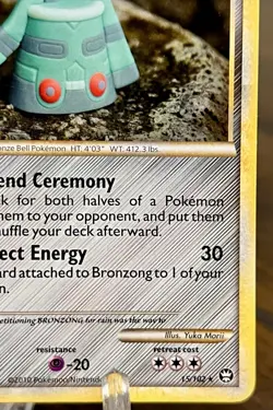 Bronzong 15/102 Triumphant Pokemon TCG 2010 Rare LP - Image 5