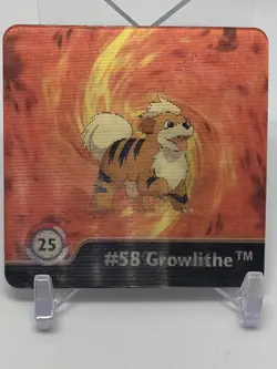 Growlith - Arcanine - Pokemon Action Flipz - Series One - 25 - Artbox - 3D - Image 2