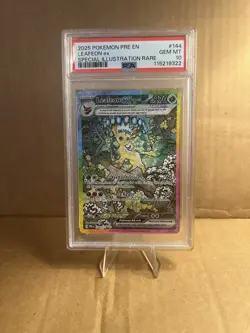 Pokemon TCG Leafeon EX Prismatic Evolutions Sir 144/131 PSA 10 - Image 1
