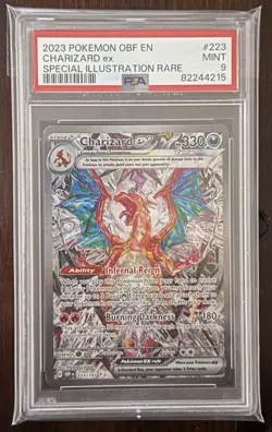 Pokemon TCG Obsidian Flames Charizard EX Card 223/197 Sir PSA 9 Mint - Image 1