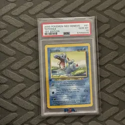 PSA 10 2000 POKEMON NEO GENESIS 1ST ED #81 TOTODILE - Image 1