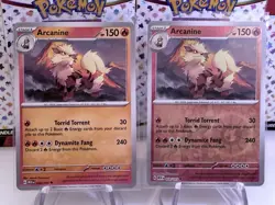 (2 Cards) ARCANINE 059/165 | SV - MEW en: 151 | Uncommon + Rev Holo | Pokemon NM - Image 1