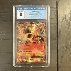 CGC 8 CHARIZARD EX XY29 BLACK STAR PROMOS EX POWER TRIO TIN POKEMON - Image 1