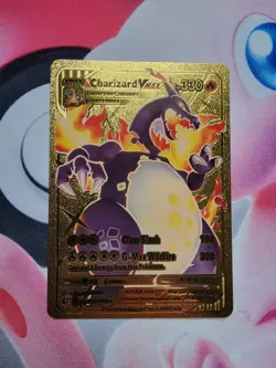 Charizard VMAX SV107/SV122 Fanart Gold Foil Pokemon TCG - Image 1