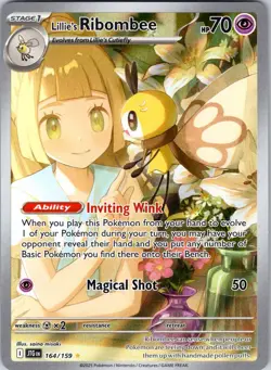 Lillie's Ribombee - 164/159 SV09: Journey Together Pokemon TCG NM Holo - Image 1