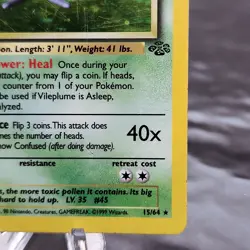 Vileplume 1st Edition Holo Rare 15/64 Jungle WOTC Pokemon TCG 1999 MP ⭐ - Image 5