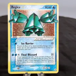 Regice Gold Star Holo Rare 90/92 Pokemon TCG EX Holon Phantoms 2006 Damaged - Image 1