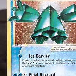 Regice Gold Star Holo Rare 90/92 Pokemon TCG EX Holon Phantoms 2006 Damaged - Image 2