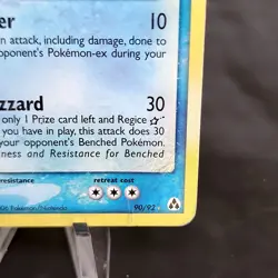 Regice Gold Star Holo Rare 90/92 Pokemon TCG EX Holon Phantoms 2006 Damaged - Image 5