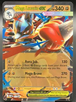 Pokemon Mega Lucario Ex #012 Holo Black Star Promo Mega Evolution Promo NM+ - Image 1