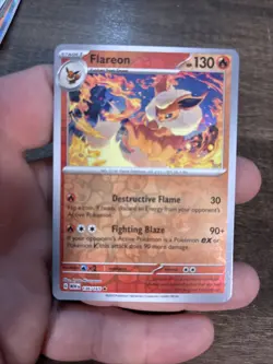 Pokemon TCG Flareon 136/165 Sv: Scarlet & Violet 151 Rare Reverse Holo NM - Image 1