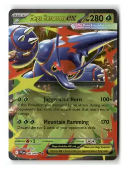 Mega Heracross ex 004/094 Double Rare Phantasmal Flames Pokemon Near Mint - Image 1