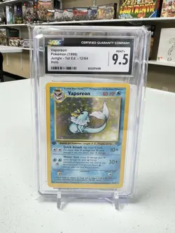 Vaporeon Pokemon 1999 Jungle 1st ed holo CGC 9.5 - Image 1