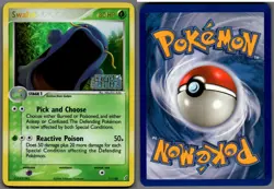 2006 Pokemon, EX Crystal Guardians, #11/100 Swalot, Reverse Holo Rare - Image 1